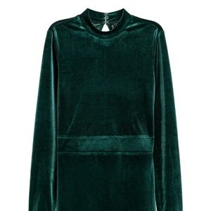 Emerald Green Velvet Dress